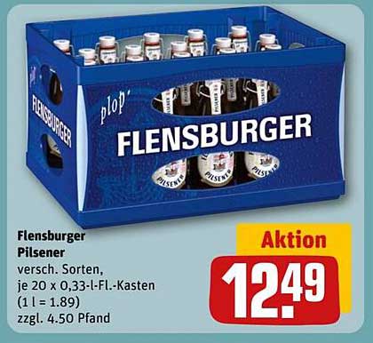 Flensburger Pilsener - versch. Sorten, je 20 x 0,33-l-Fl.-Kasten