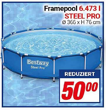 Framepool Steel Pro 6.473 l - Ø 366 cm, H 76 cm
