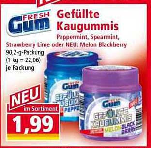 Fresh Gum Gefüllte Kaugummis - Neu im Sortiment