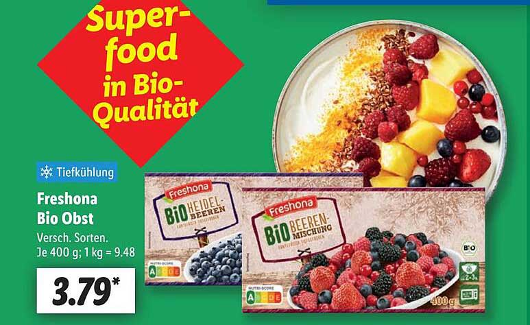 Freshona Bio Obst - Tiefkühlbeerenmischung in Bio-Qualität