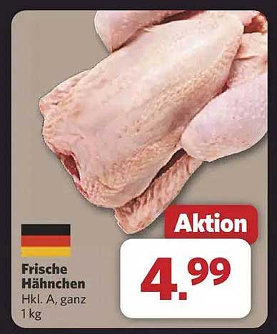 Frische Hähnchen Hkl. A, ganz 1 kg