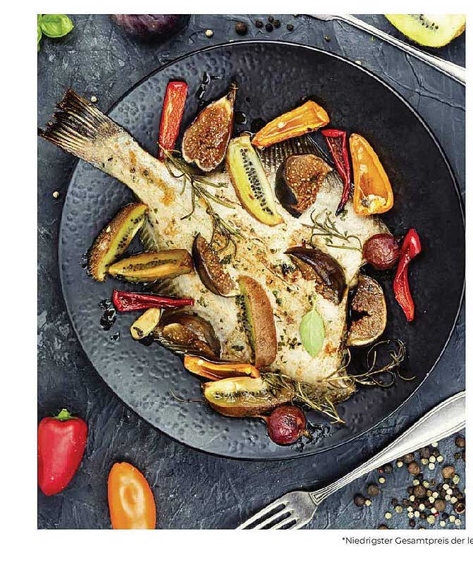 Frischer Fisch mit vielfältigem Gemüse