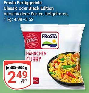 Frosta Fertiggericht Hähnchen Curry - Classic oder Black Edition