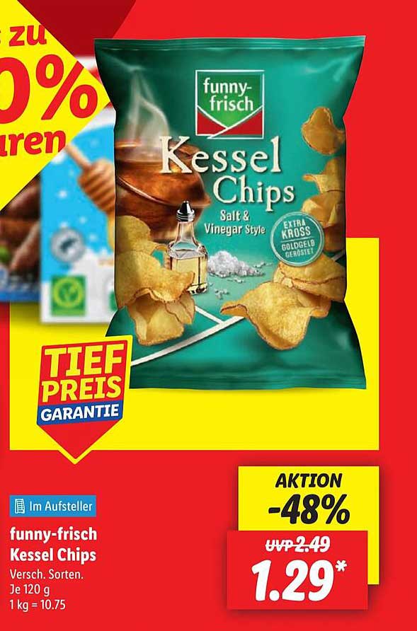 funny-frisch Kessel Chips Salt & Vinegar Style 120 g