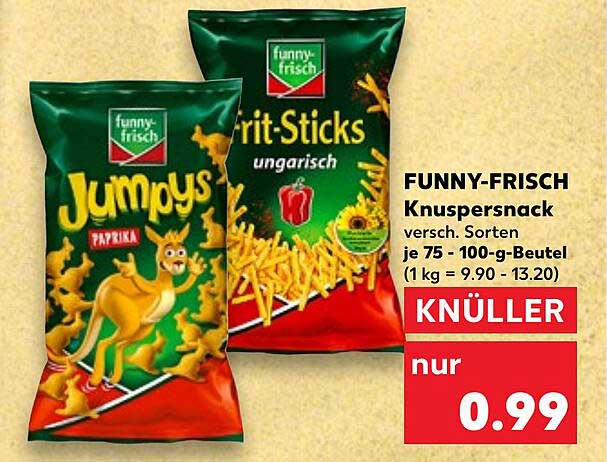 FUNNY-FRISCH Knuspersnack – verschiedene Sorten