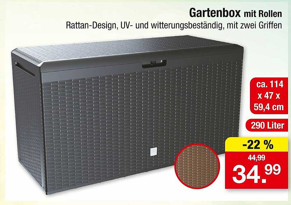 Gartenbox mit Rollen