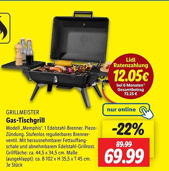 Gas-Tischgrill Modell 'Memphis' - 22% reduziert!