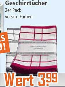 Geschirrhandtücher 2er Pack – verschiedene Farben
