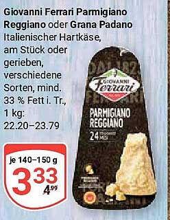Giovanni Ferrari Parmigiano Reggiano oder Grana Padano