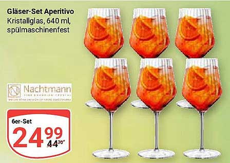 Gläser-Set Aperitivo, 6er-Set, Kristallglas, 640 ml