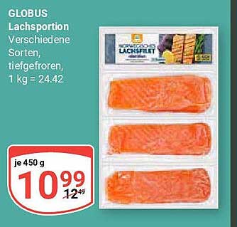 Globus Lachsportion - 450 g für nur 10,99 €