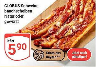 GLOBUS Schweinebauchscheiben Natur oder gewürzt