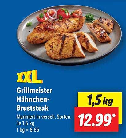 Grillmeister Hähnchen-Bruststeak XXL - 1,5 kg