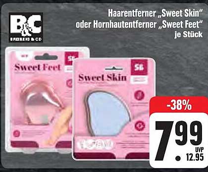 Haarentferner „Sweet Skin“ oder Hornhautentferner „Sweet Feet“ je Stück