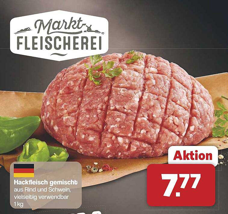 Hackfleisch gemischt aus Rind und Schwein, vielseitig verwendbar 1 kg