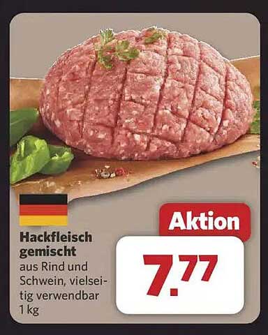 Hackfleisch gemischt aus Rind und Schwein, vielseitig verwendbar 1 kg