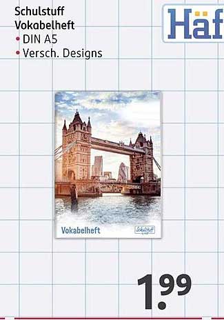 Häf Vokabelheft DIN A5 - Verschiedene Designs