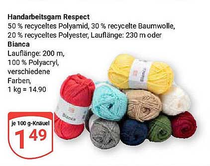 Handarbeitsgarn Respect – Vielfältige Farben für kreative Projekte