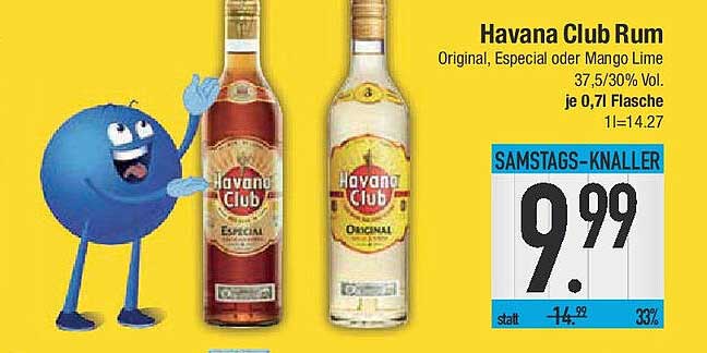 Havana Club Rum Original, Especial oder Mango Lime 0,7L
