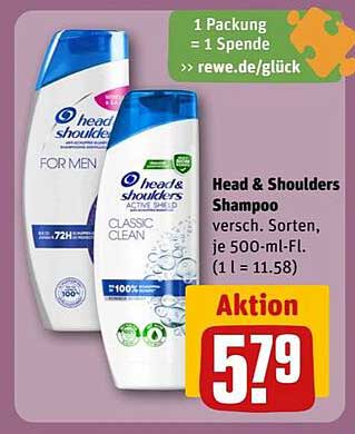 Head & Shoulders Shampoo versch. Sorten, je 500-ml-Fl.