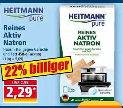 Heitmann pure Reines Aktiv Natron 450 g - 22% billiger