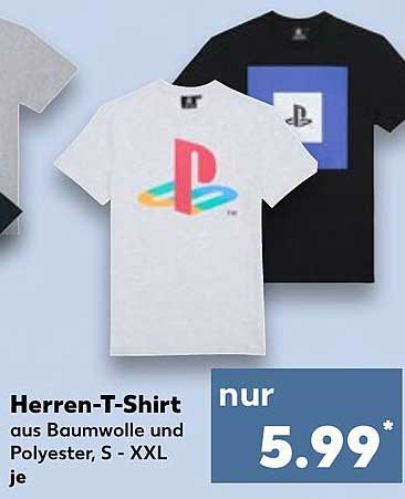 Herren-T-Shirt aus Baumwolle und Polyester, S - XXL