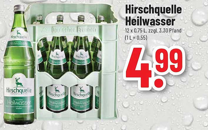 Hirschquelle Heilwasser 12 x 0,75 L
