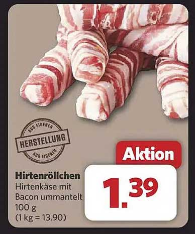Hirtenröllchen - Hirtenkäse mit Bacon ummantelt