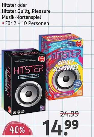 Hitster oder Hitster Guilty Pleasure Musik-Kartenspiel für 2 - 10 Personen