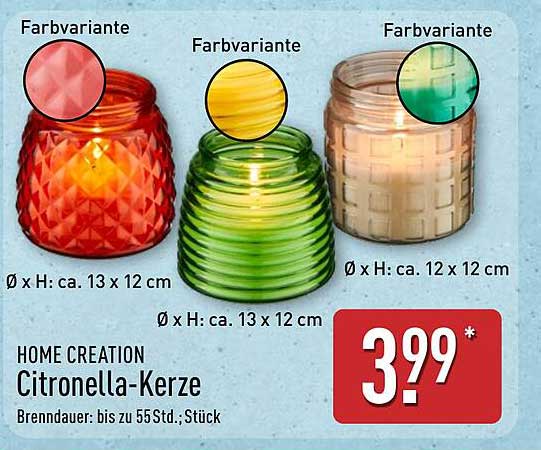 HOME CREATION Citronella-Kerze