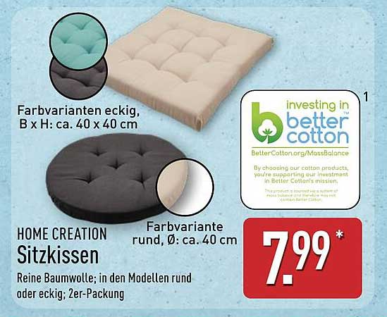 HOME CREATION Sitzkissen