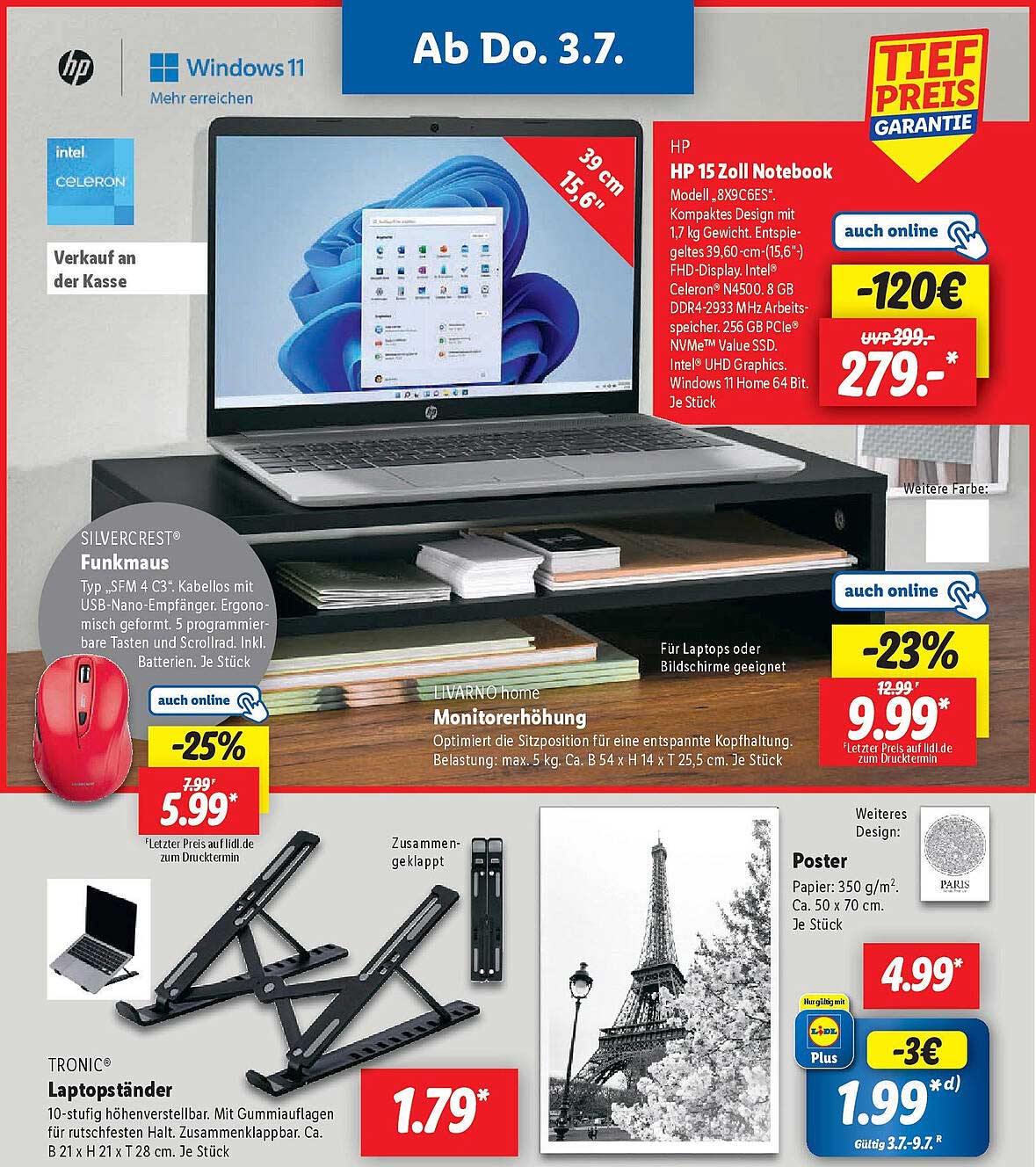 HP 15 Zoll Notebook – Modell 1.8X96GES