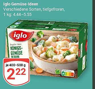 Iglo Gemüse-Ideen, verschiedene Sorten, tiefgefroren, 400-500 g