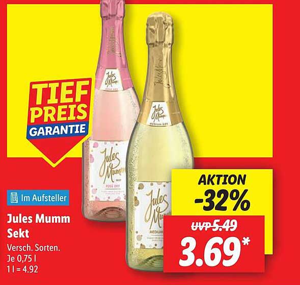 Jules Mumm Sekt - Verschiedene Sorten 0,75L