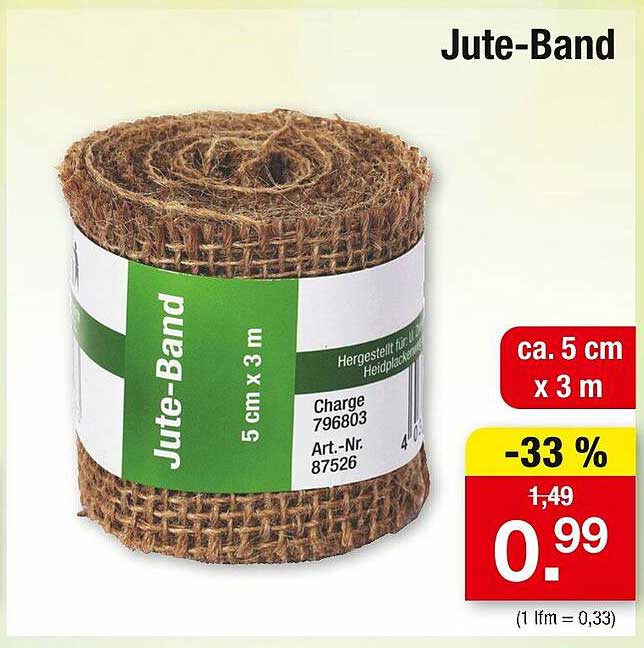 Jute-Band 5 cm x 3 m