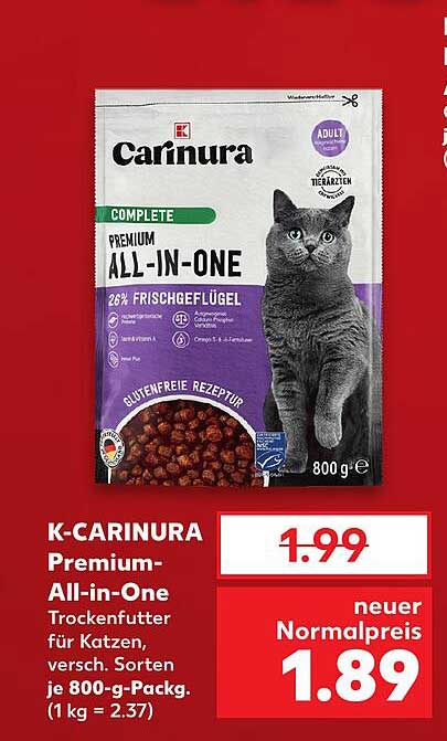 K-Carinura Premium-All-in-One Trockenfutter für Katzen