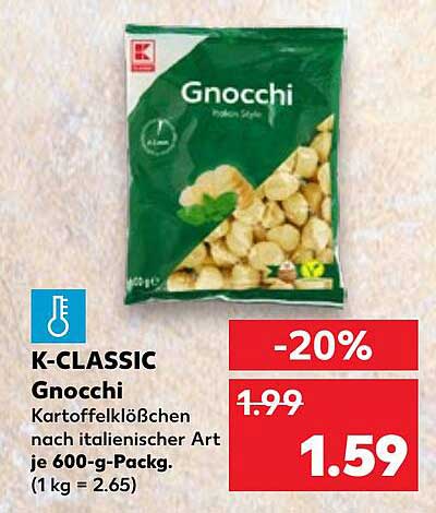 K-CLASSIC Gnocchi - Kartoffelkloßchen nach italienischer Art