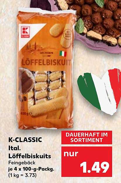 K-CLASSIC Ital. Löffelbiskuits Feingebäck