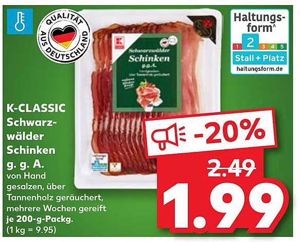K-CLASSIC Schwarzwälder Schinken g. g. A.