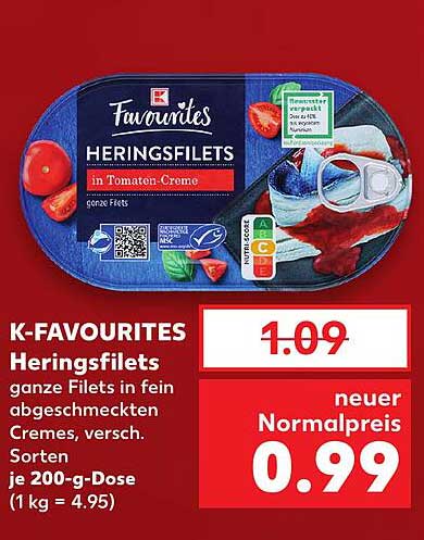 K-Favourites Heringsfilets in Tomaten-Creme