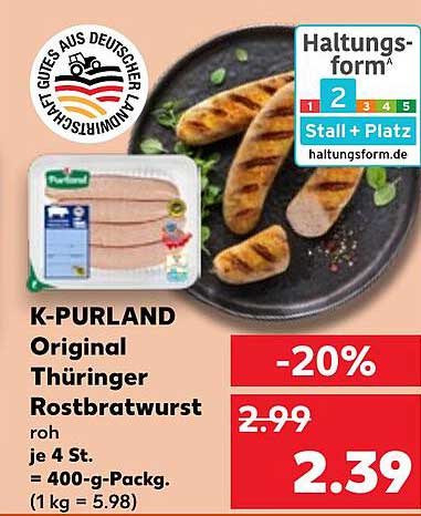 K-PURLAND Original Thüringer Rostbratwurst