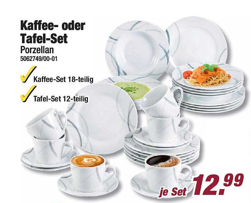 Kaffee- oder Tafel-Set Porzellan 5062749/00-01