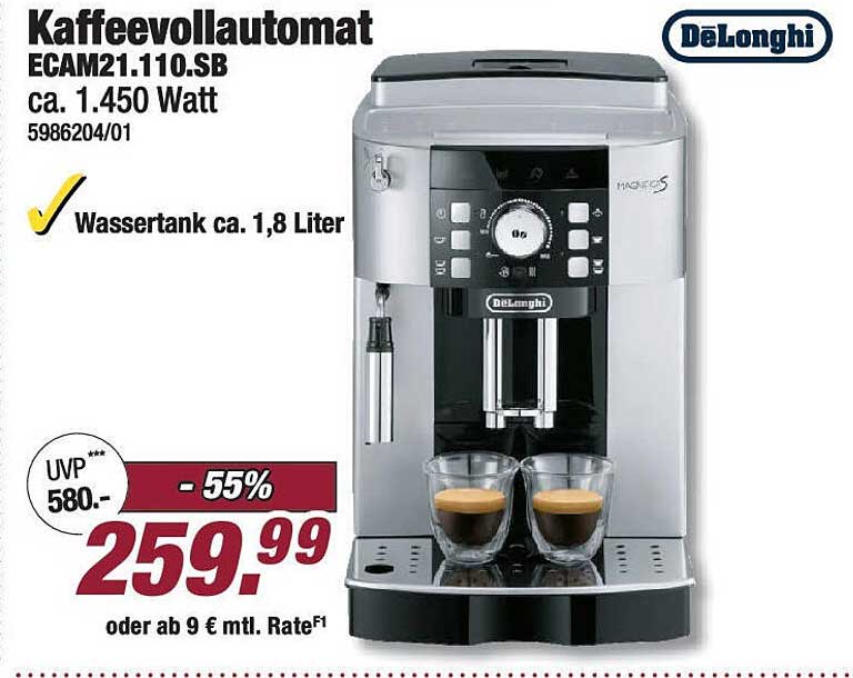 Kaffeevollautomat ECAM21.110.SB von De'Longhi