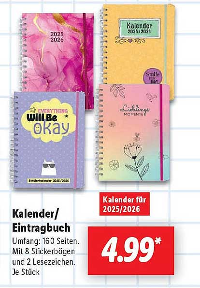 Kalender/Eintragbuch 2025/2026