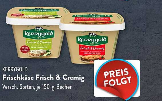 Kerrygold Frischkäse Frisch & Cremig, Versch. Sorten, je 150-g-Becher