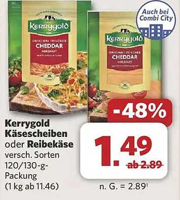 Kerrygold Käsescheiben oder Reibekäse - 48% Rabatt!