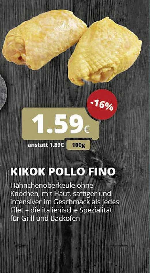 Kikok Pollo Fino - Hähnchenoberkeulen ohne Knochen