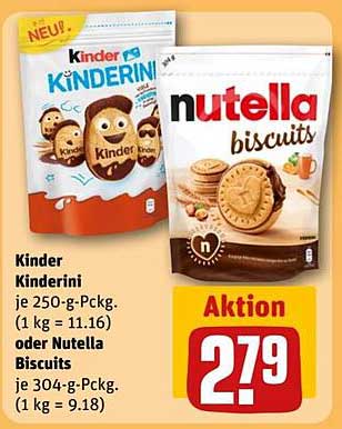 Kinder Kinderini oder Nutella Biscuits - Aktion!