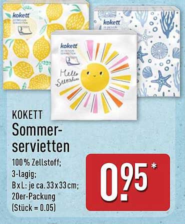 Kokett Sommservietten 20er-Packung