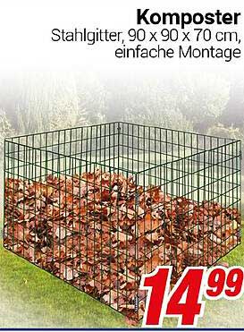 Komposter Stahlgitter, 90 x 90 x 70 cm, einfache Montage